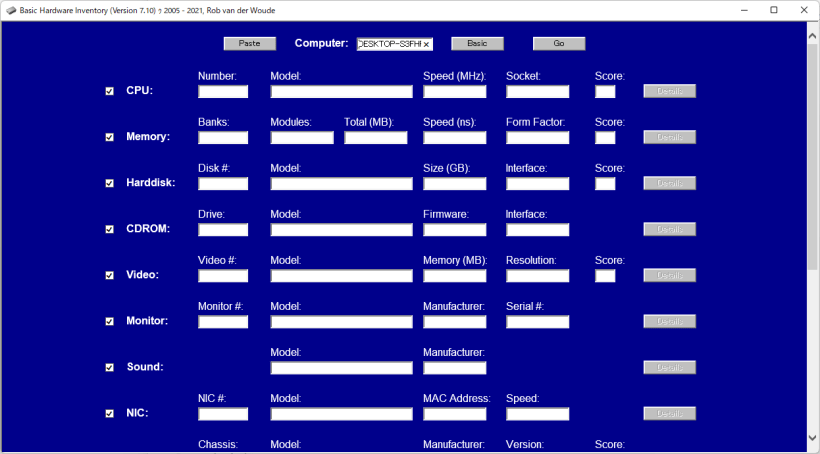 Basic Hardware Inventory