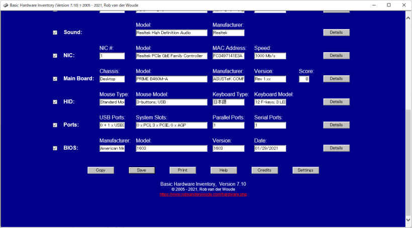 Basic Hardware Inventory