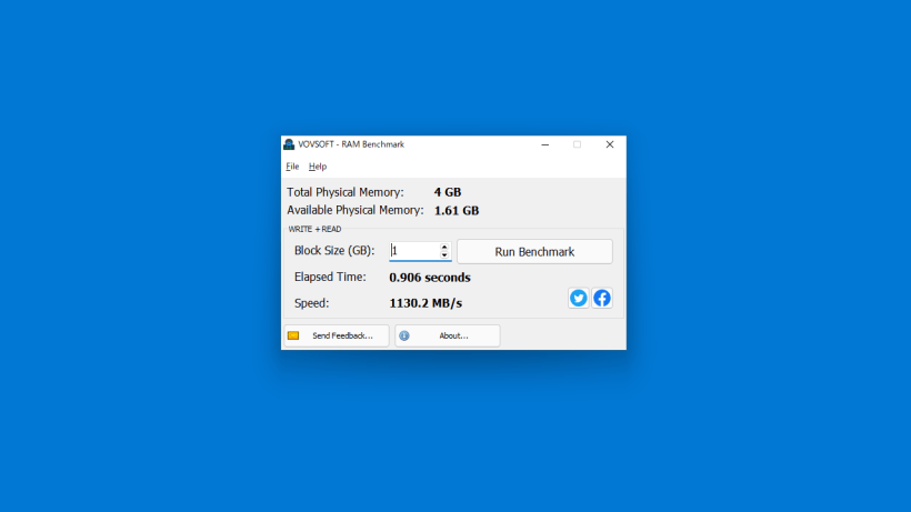 RAM Benchmark 1.6 | ダウンロードと使い方 | ソフタロウ