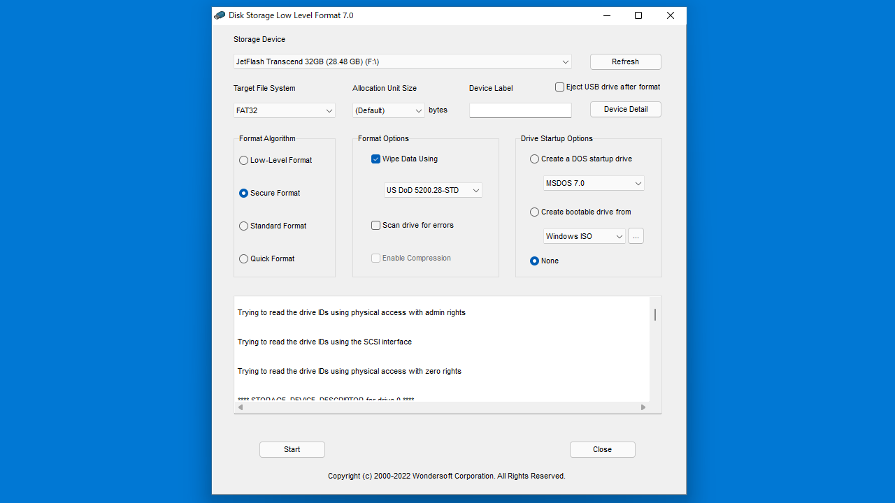 Disk Storage Low Level Format