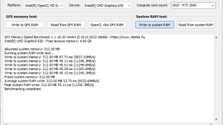 GFX Memory Speed Benchmark