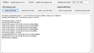 GFX Memory Speed Benchmark