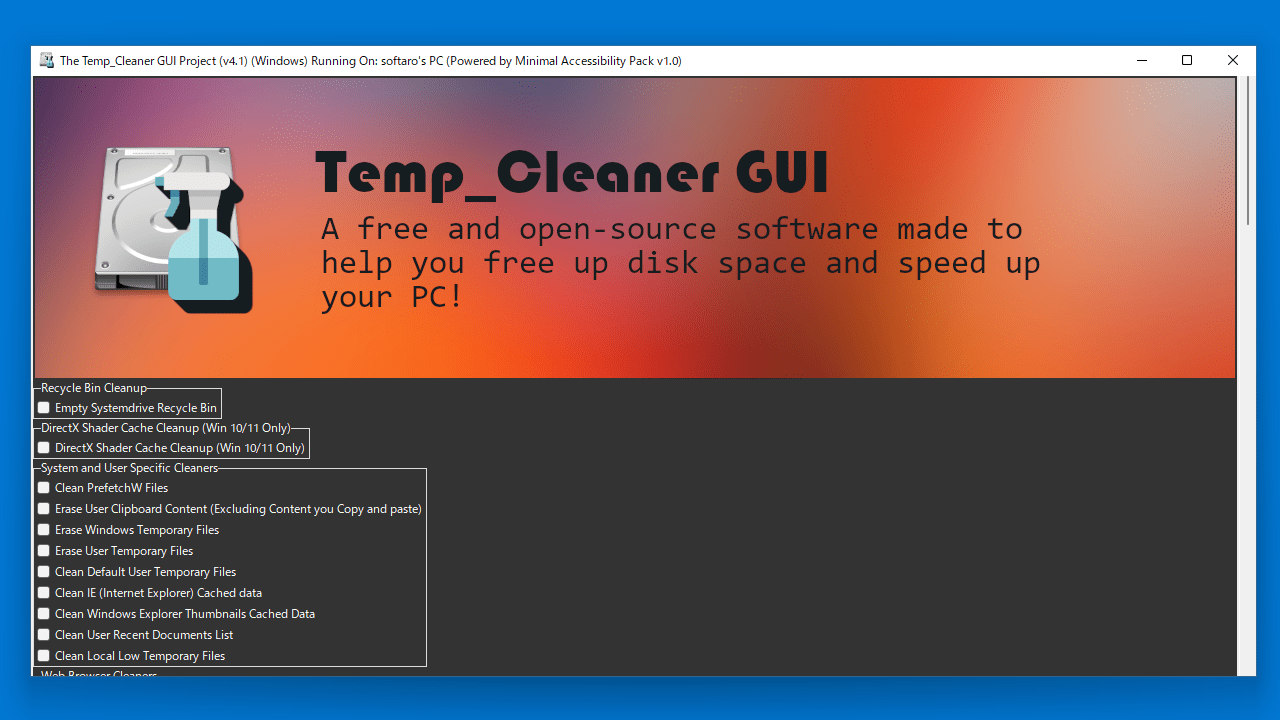 Temp_Cleaner GUI