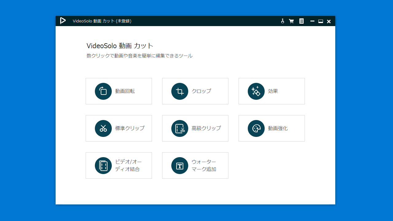 VideoSolo 動画 カット