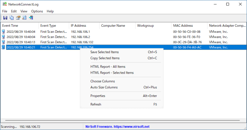 NetworkConnectLog