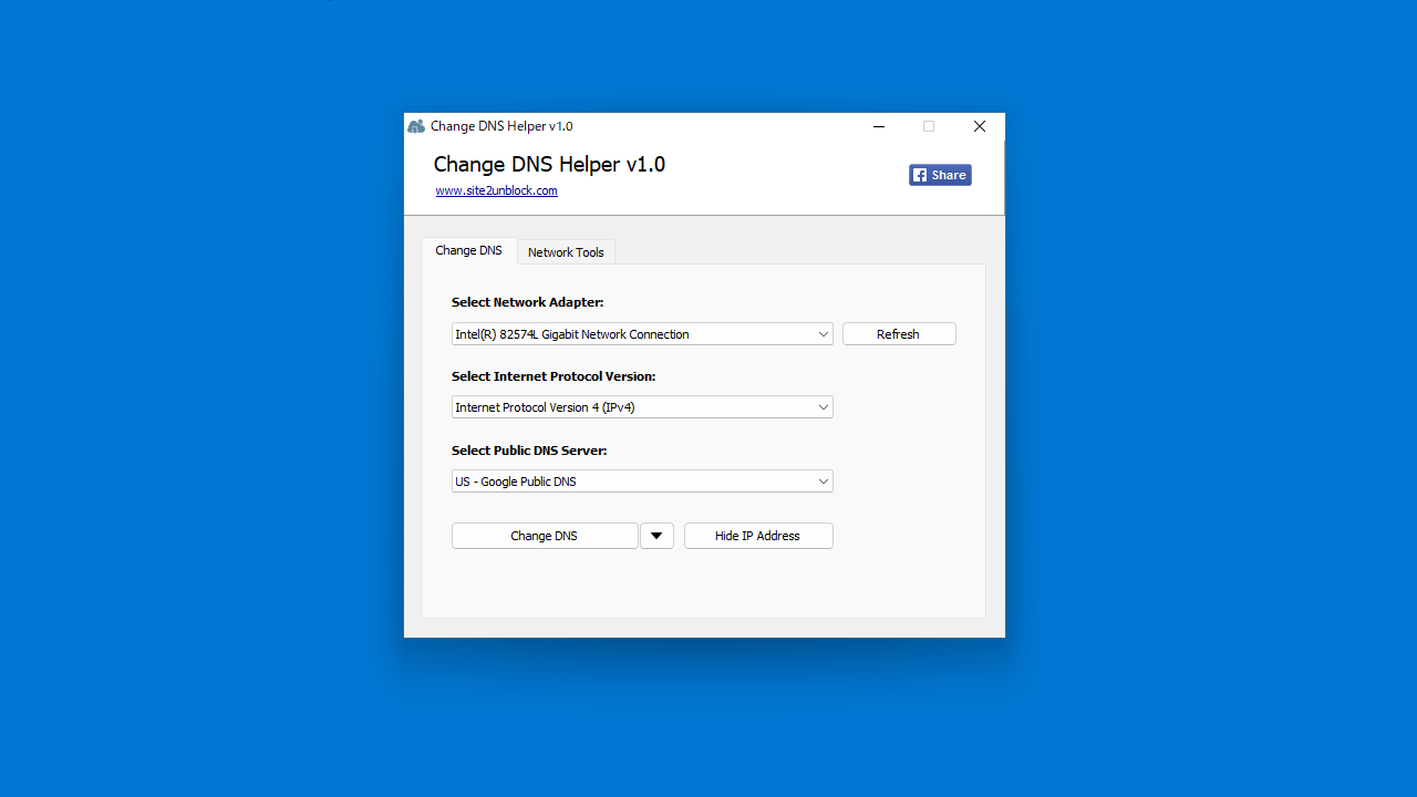 Change DNS Helper