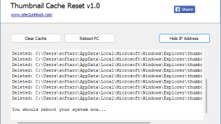 Thumbnail Cache Reset