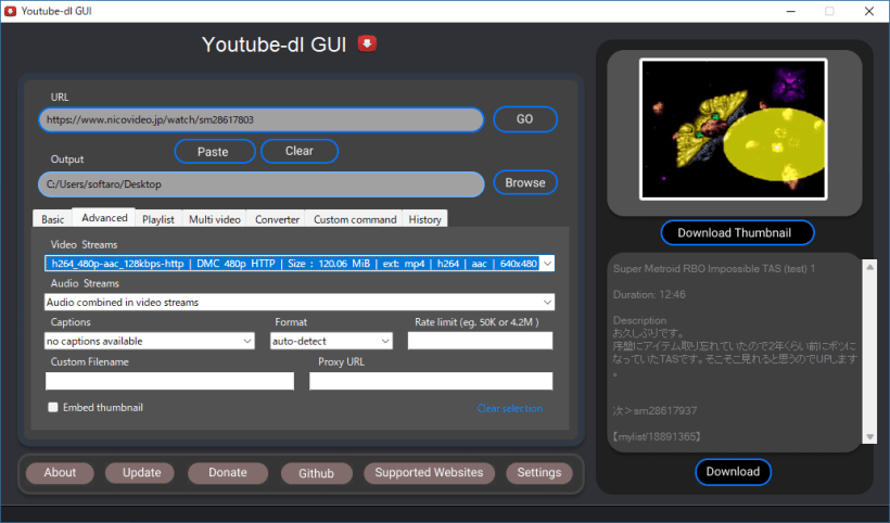 Youtube-dl GUI