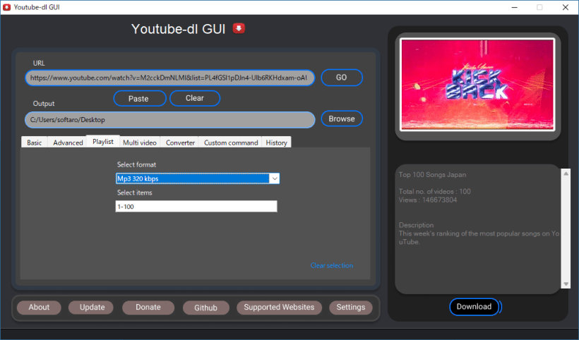 Youtube-dl GUI