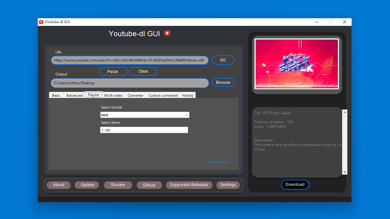 Youtube-dl GUI