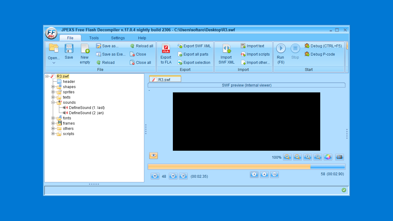 JPEXS Free Flash Decompiler