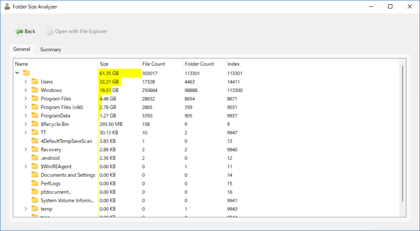 Folder Size Analyzer