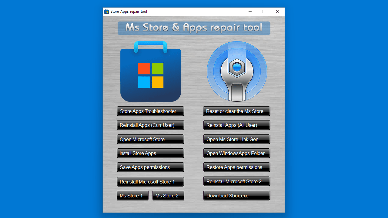 Ms Store & Apps repair tool