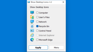 Show Desktop Icons