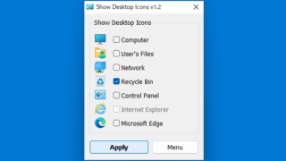 Show Desktop Icons