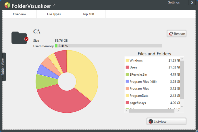 Folder Visualizer 7.3 | ダウンロードと使い方 | ソフタロウ