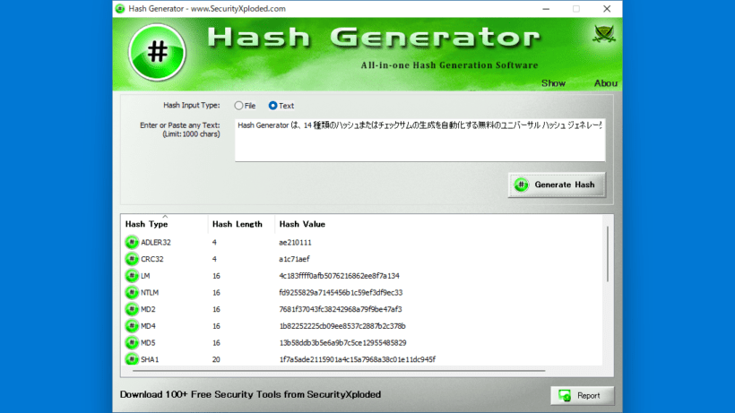 Hash Generator