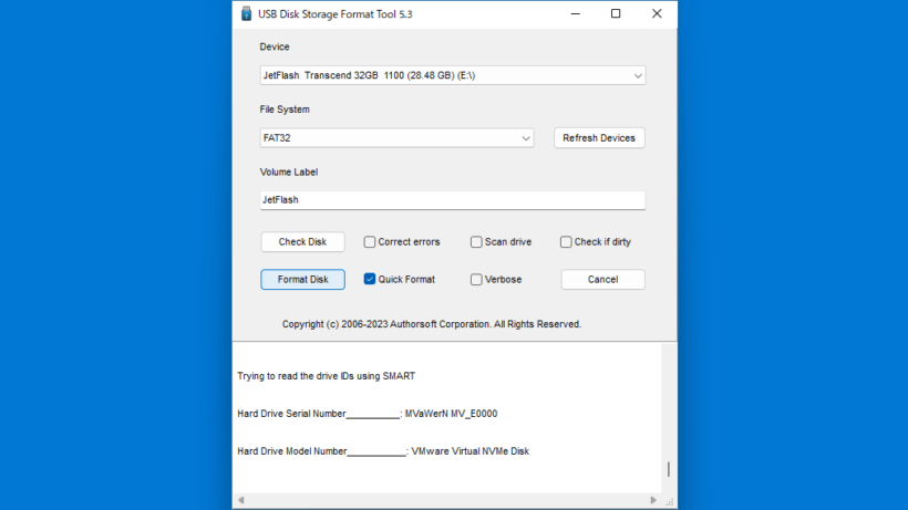 USB Disk Storage Format Tool