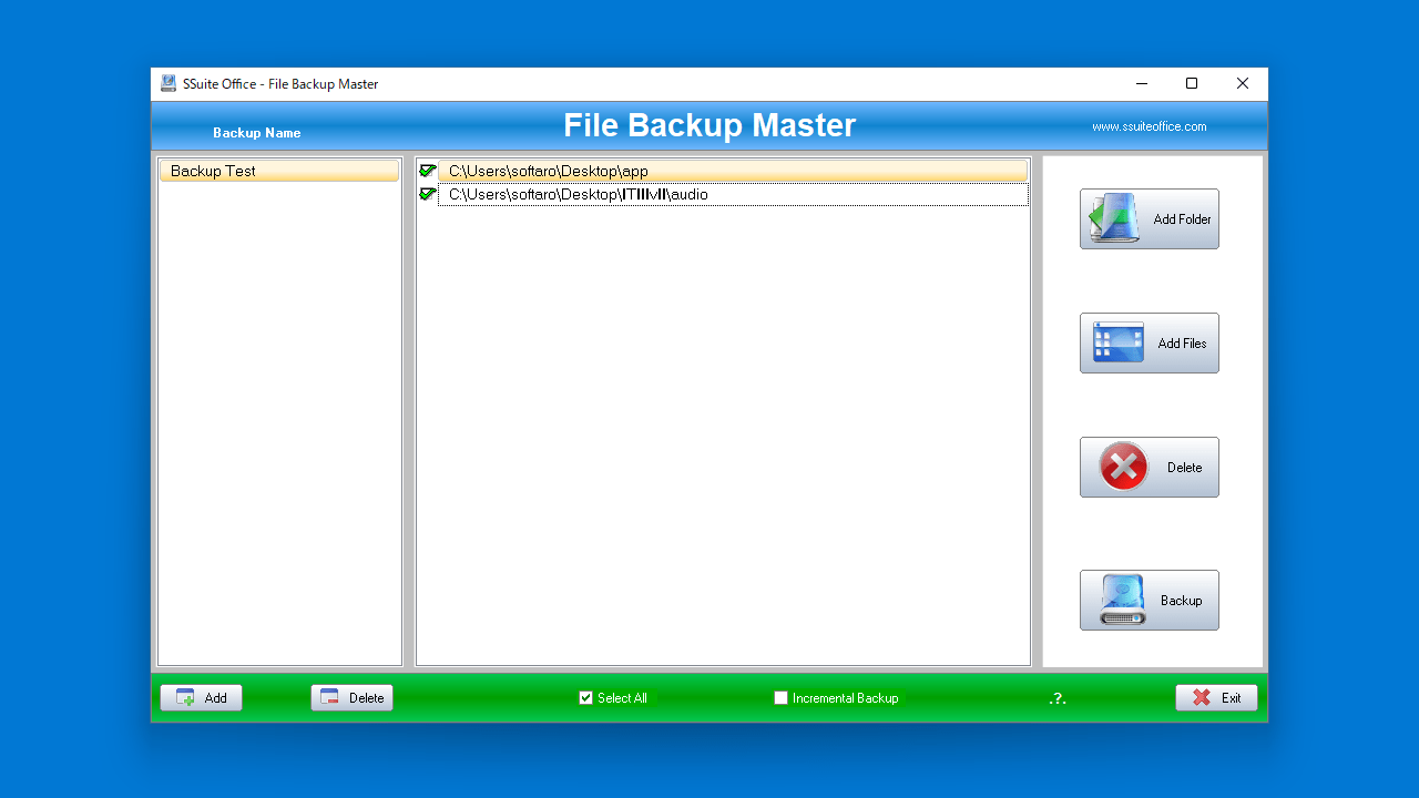 SSuite Office - File Backup Master