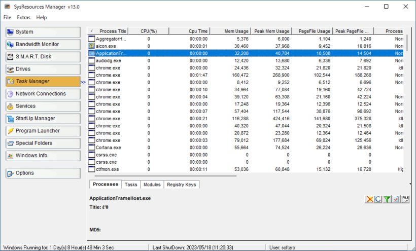 SysResources Manager