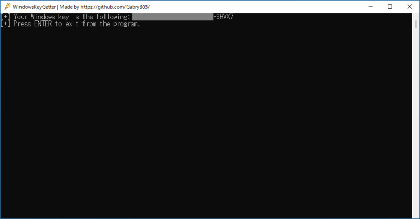 WindowsKeyGetter