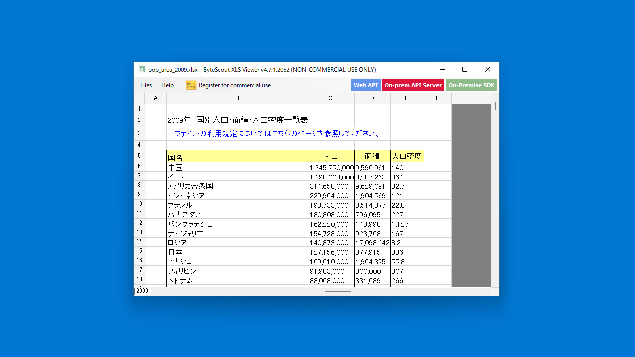 Bytescout XLS Viewer