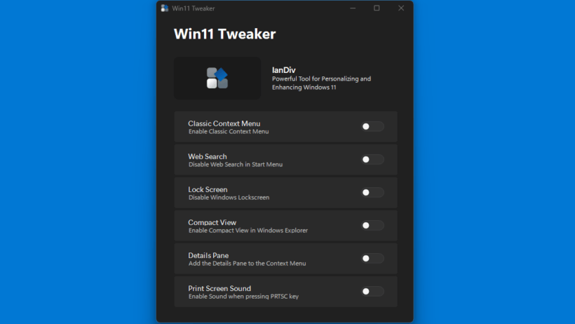 Win11 Tweaker