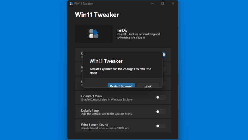 Win11 Tweaker