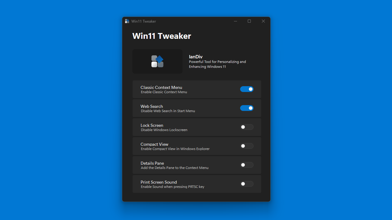 Win11 Tweaker