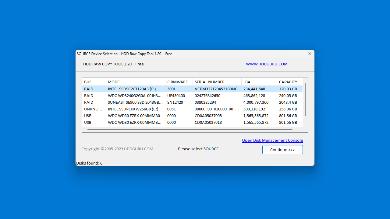 HDD Raw Copy Tool