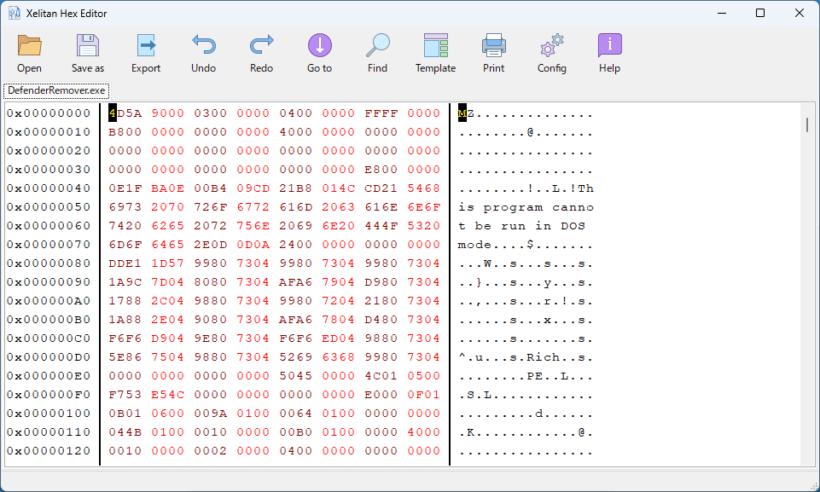 Xelitan Hex Editor