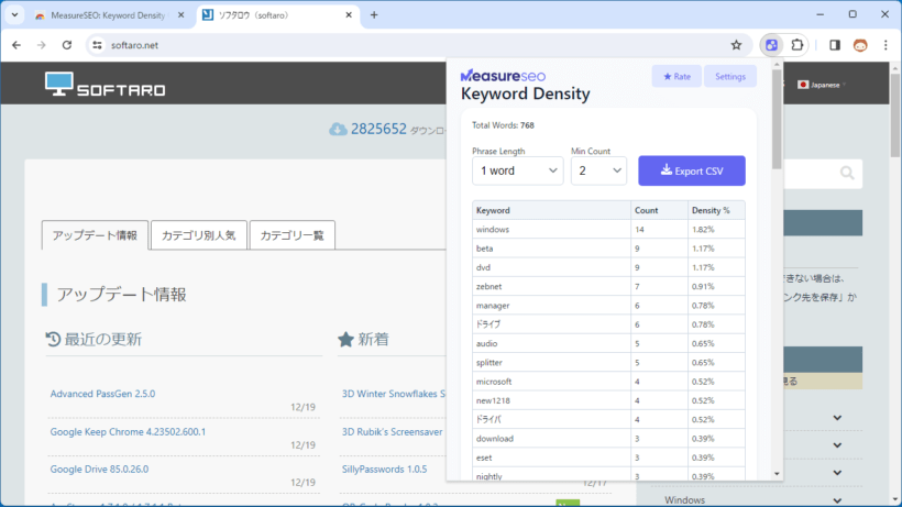 MeasureSEO: Keyword Density Checker