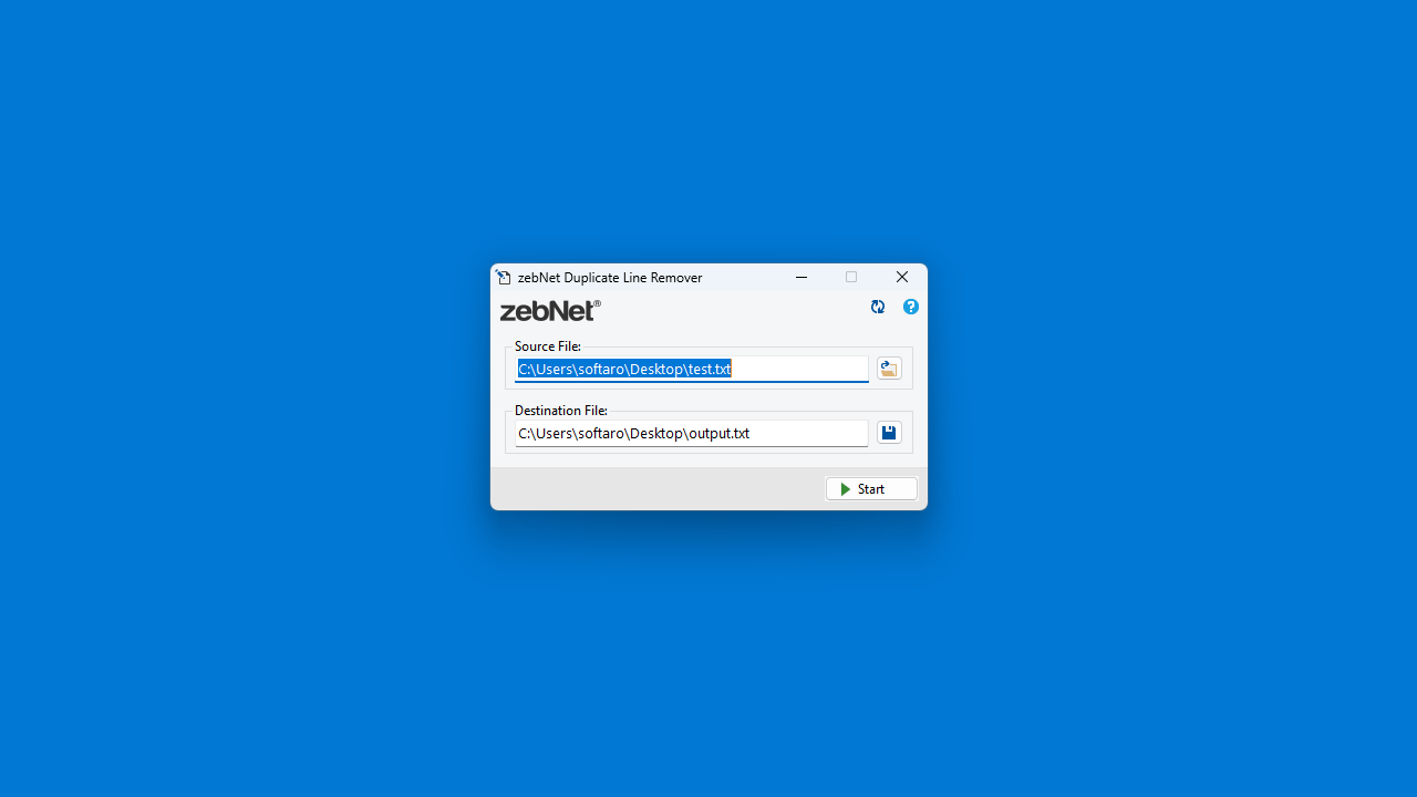 zebNet Duplicate Line Remover