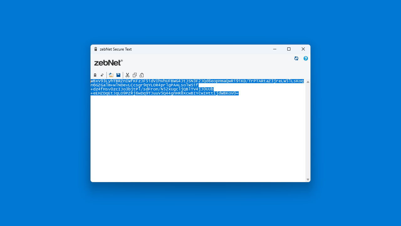 zebNet Secure Text