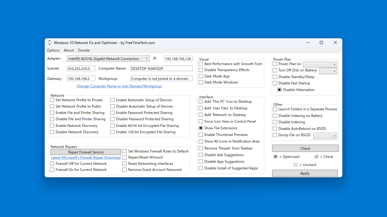 Windows 10 Network Fix and Optimizer