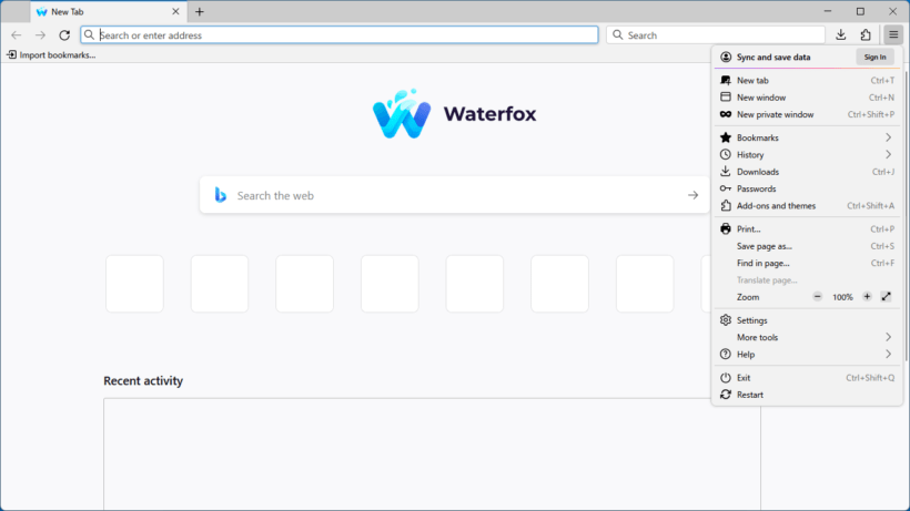 Waterfox Portable