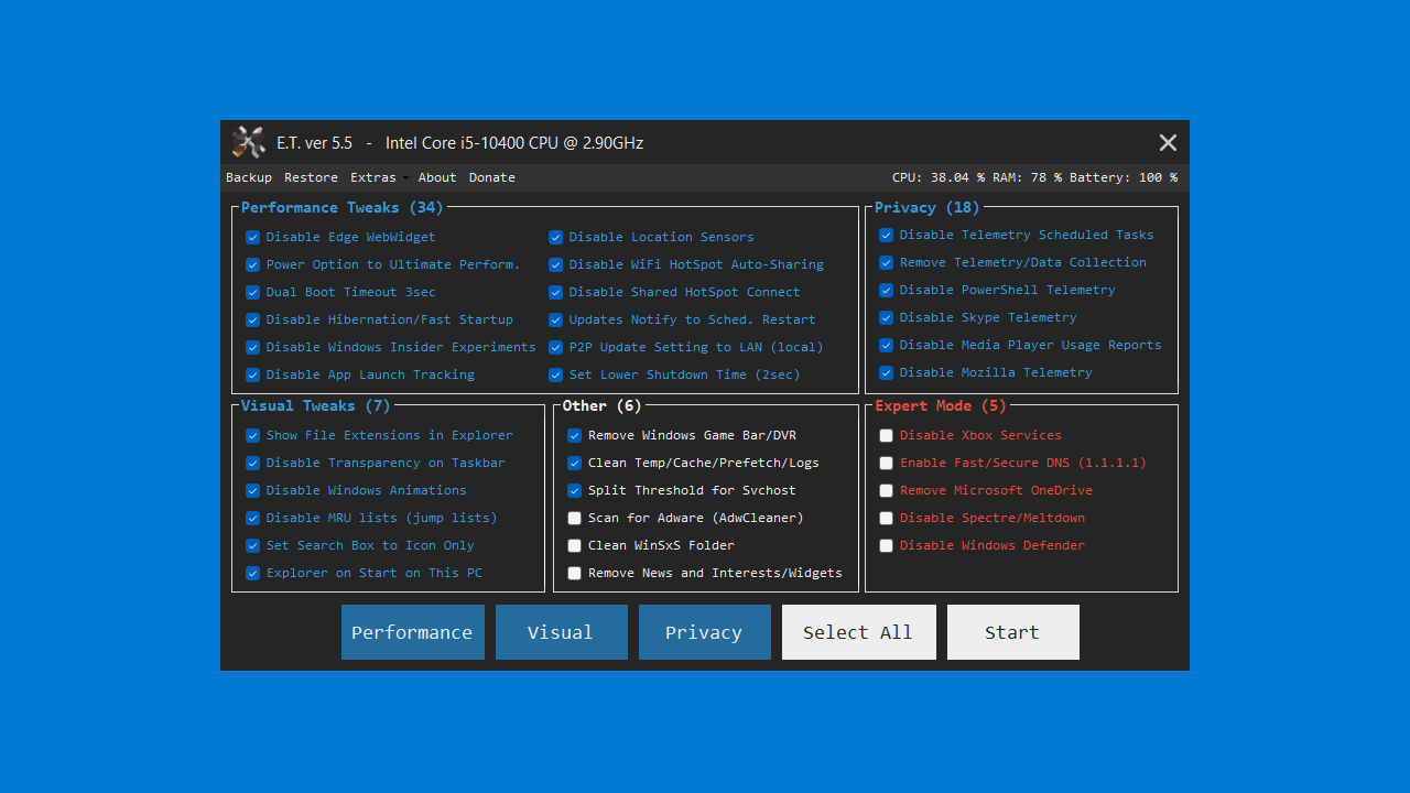 ET Optimizer