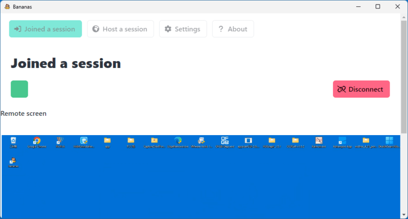 Bananas Screen Sharing