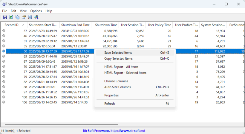 ShutdownPerformanceView