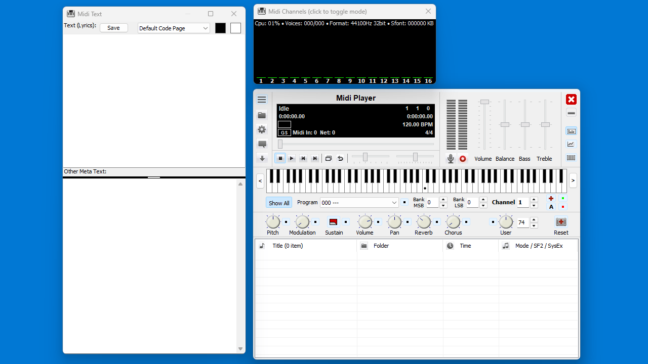 Soundfont Midi Player