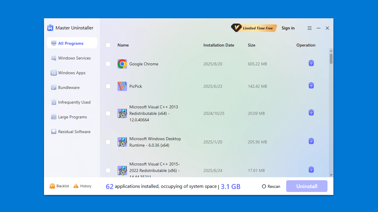 Master Uninstaller