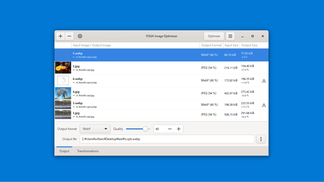 YOGA Image Optimizer