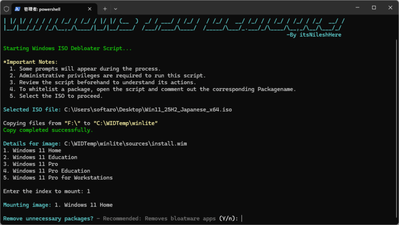 Windows ISO Debloater