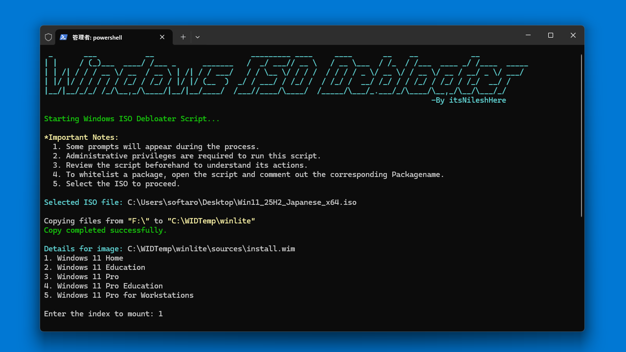 Windows ISO Debloater