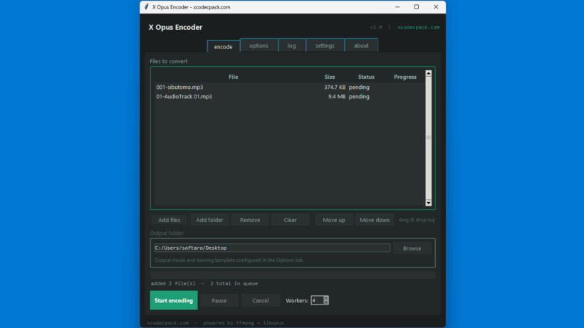 X Opus Encoder 1.0 | ソフタロウ