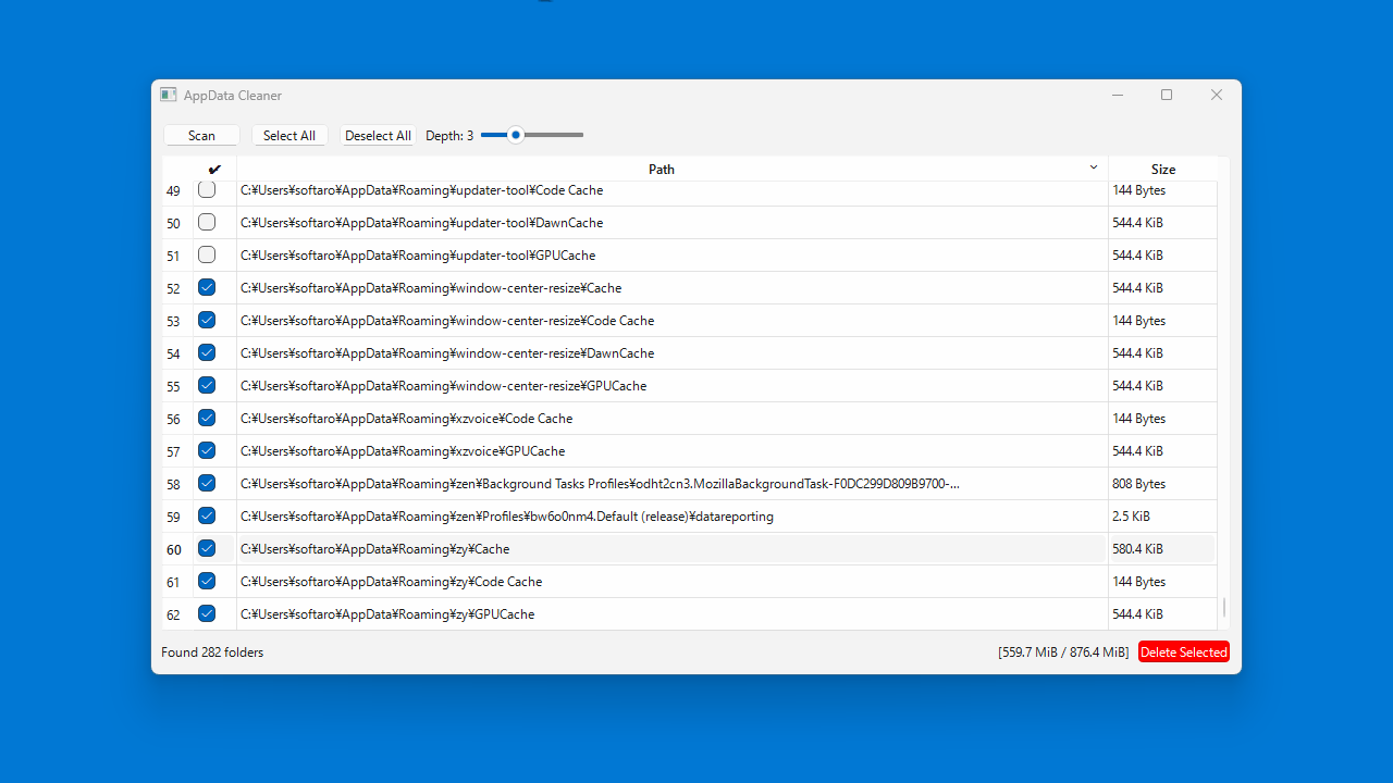 AppData Cleaner