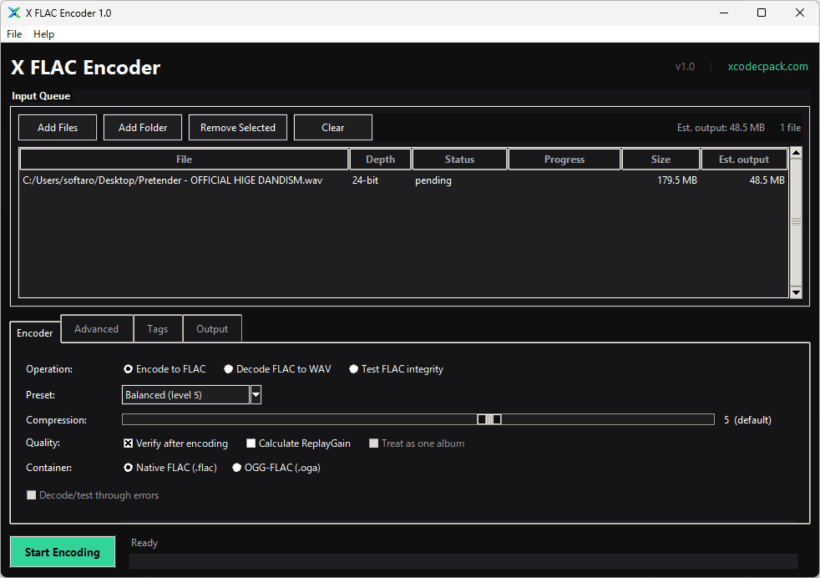 X FLAC Encoder