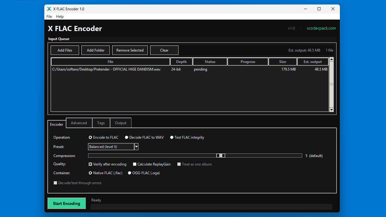 X FLAC Encoder