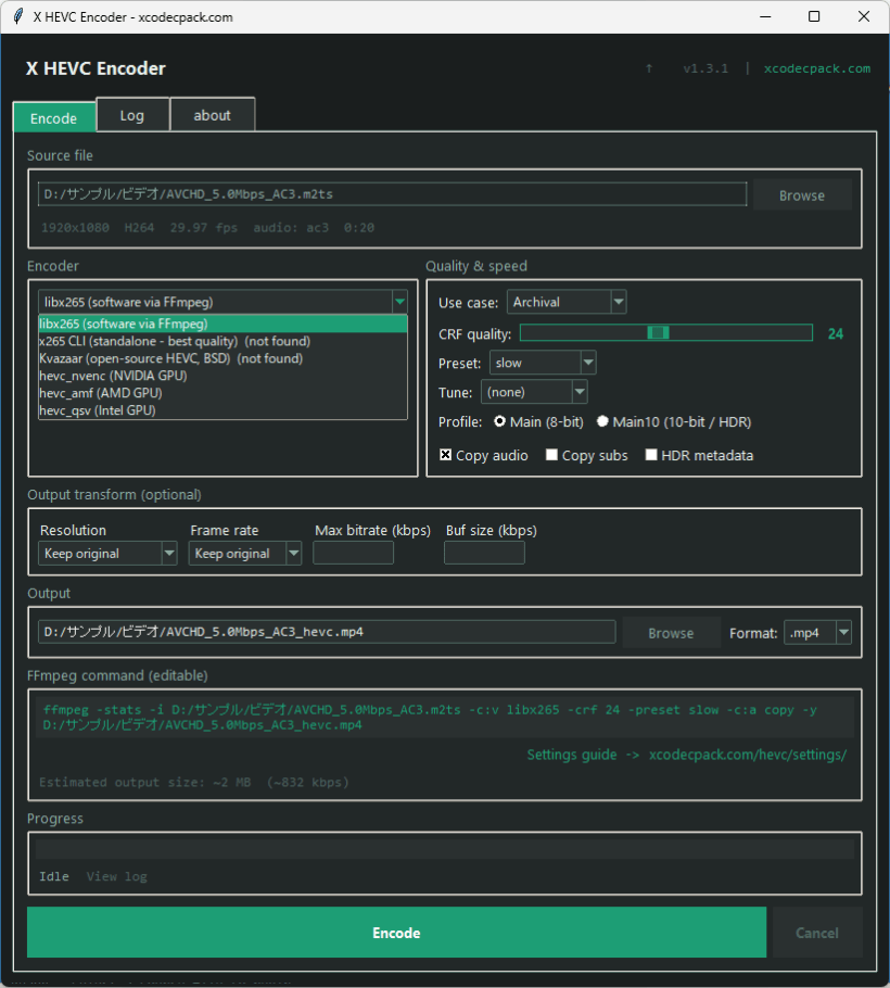 X HEVC Encoder
