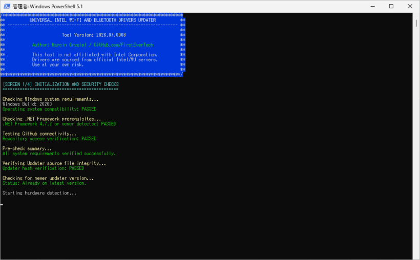 Universal Intel Wi-Fi and Bluetooth Drivers Updater
